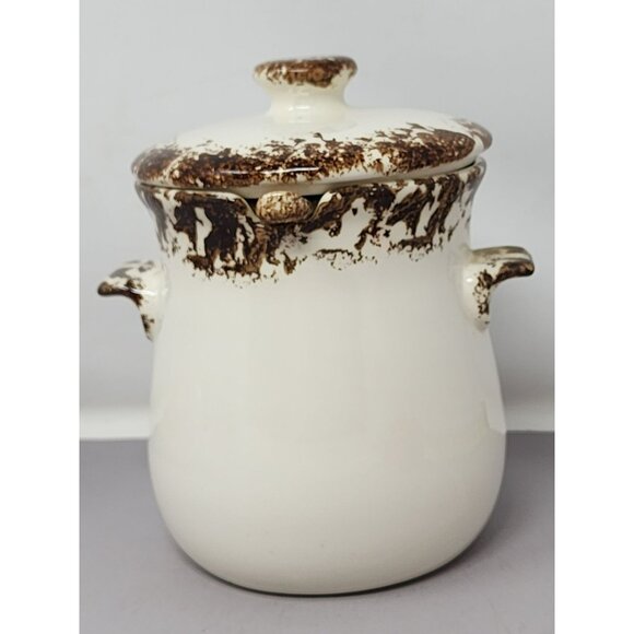 Vintage Ceramic Grease Jar With Strainer And‎ Lid Horse Decal Kitchen Decor - Picture 3 of 12